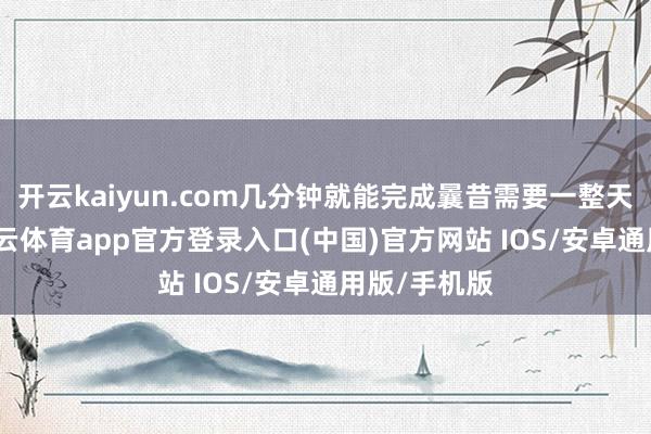 开云kaiyun.com几分钟就能完成曩昔需要一整天的责任-kai云体育app官方登录入口(中国)官方网站 IOS/安卓通用版/手机版